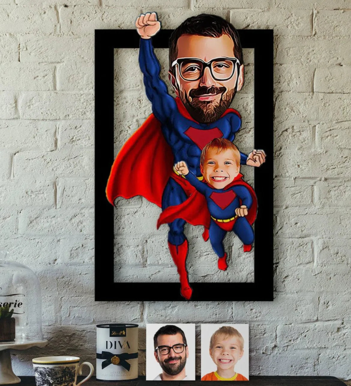 100% individuelles 3D Cartoon Wandbild