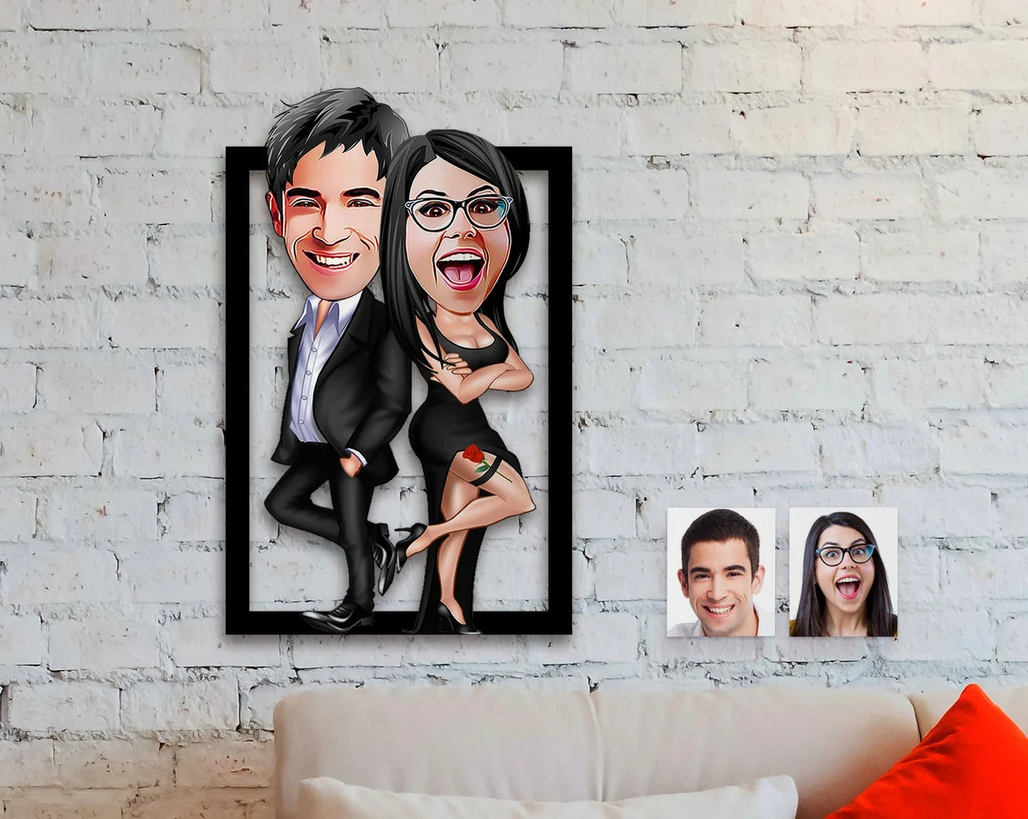 100% individuelles 3D Cartoon Wandbild