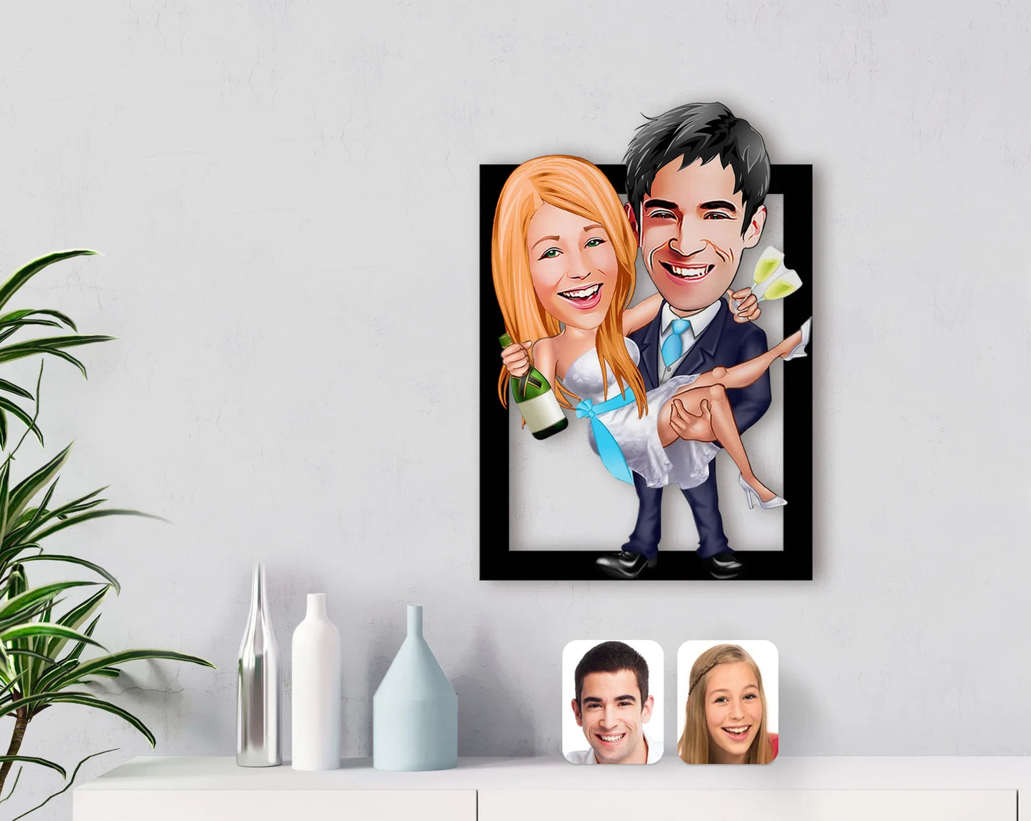 100% individuelles 3D Cartoon Wandbild